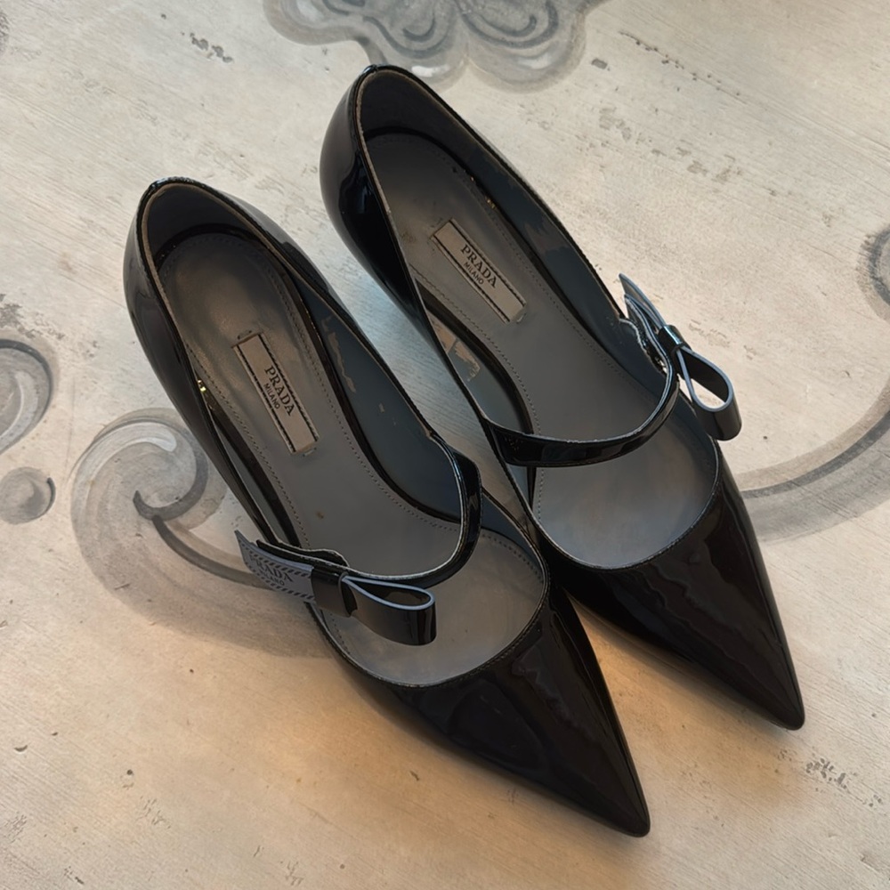 Prada kitten heel mary Jane